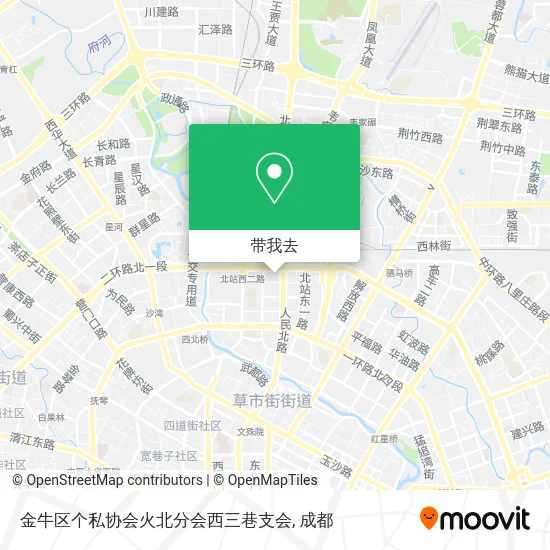 金牛区个私协会火北分会西三巷支会地图