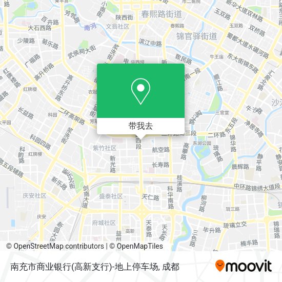 南充市商业银行(高新支行)-地上停车场地图