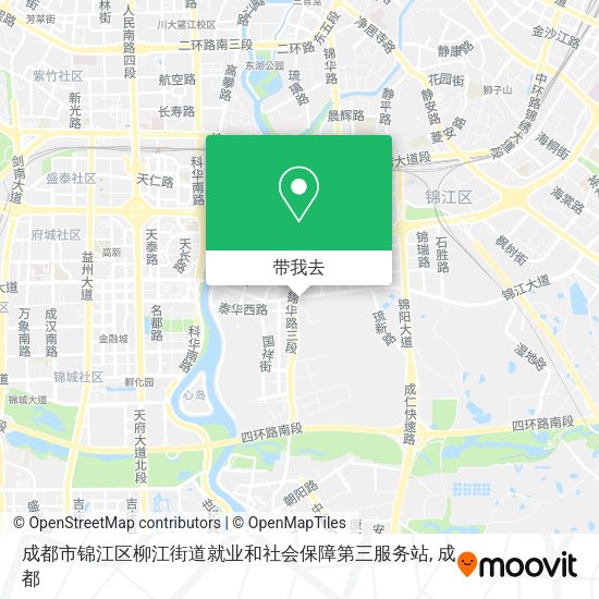 成都市锦江区柳江街道就业和社会保障第三服务站地图
