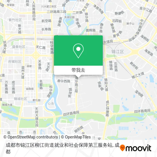 成都市锦江区柳江街道就业和社会保障第三服务站地图