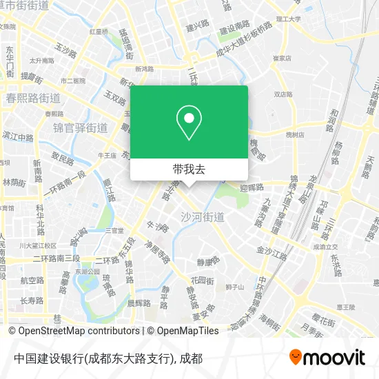 中国建设银行(成都东大路支行)地图