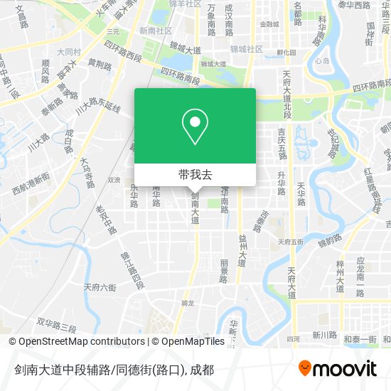 剑南大道中段辅路/同德街(路口)地图