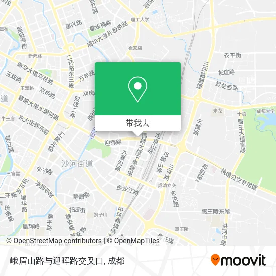 峨眉山路与迎晖路交叉口地图