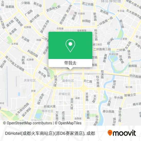 D6Hotel(成都火车南站店)(原D6赛家酒店)地图