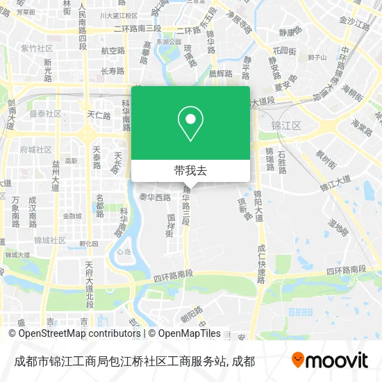 成都市锦江工商局包江桥社区工商服务站地图