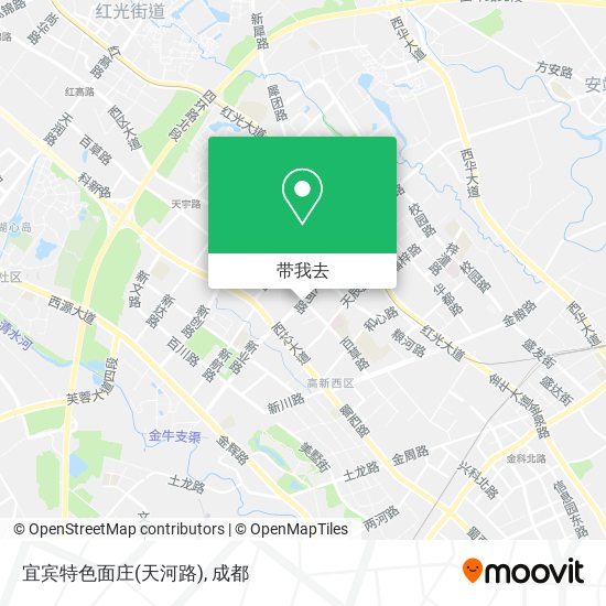 宜宾特色面庄(天河路)地图