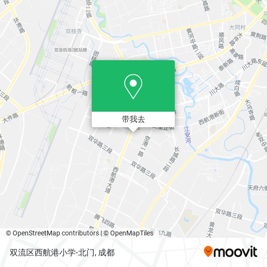 双流区西航港小学-北门地图