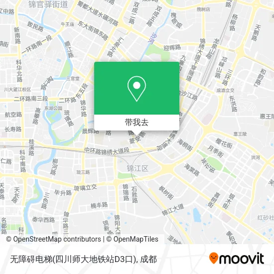 无障碍电梯(四川师大地铁站D3口)地图