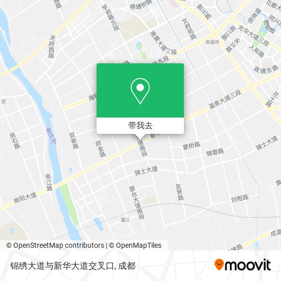 锦绣大道与新华大道交叉口地图