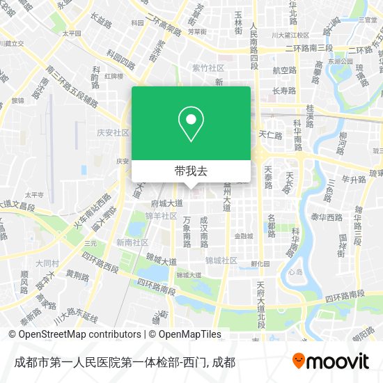 成都市第一人民医院第一体检部-西门地图