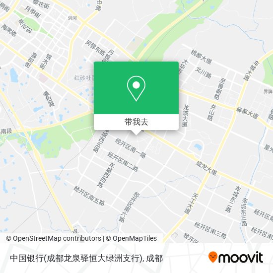 中国银行(成都龙泉驿恒大绿洲支行)地图