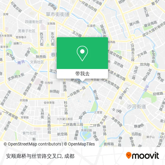 安顺廊桥与丝管路交叉口地图