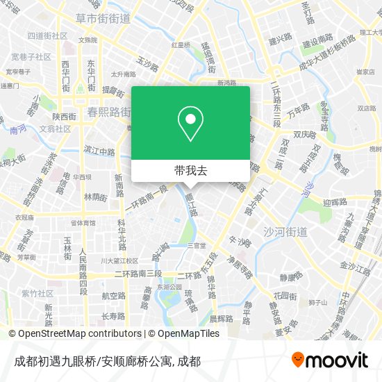 成都初遇九眼桥/安顺廊桥公寓地图