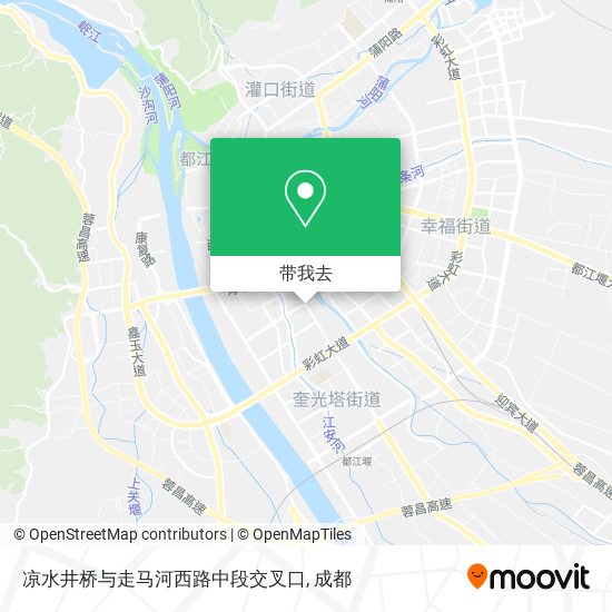凉水井桥与走马河西路中段交叉口地图
