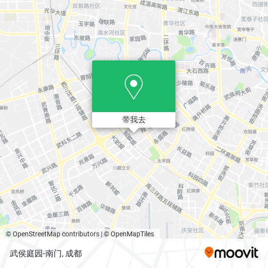 武侯庭园-南门地图