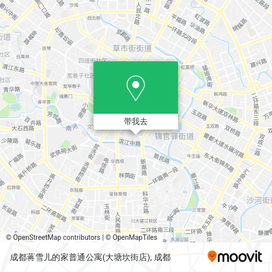 成都蒋雪儿的家普通公寓(大塘坎街店)地图