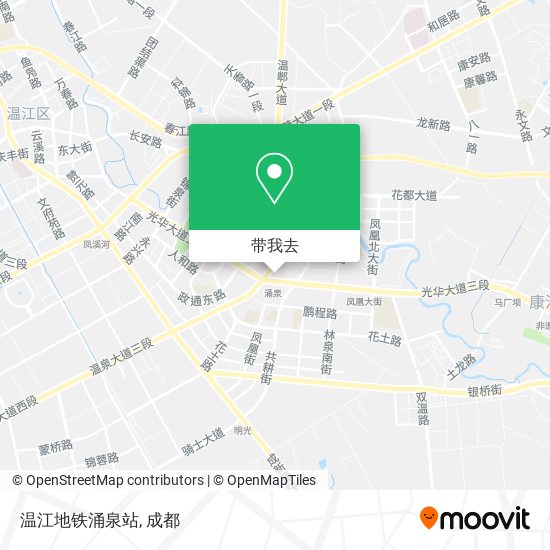温江地铁涌泉站地图