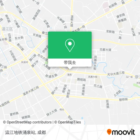 温江地铁涌泉站地图