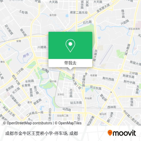 成都市金牛区王贾桥小学-停车场地图