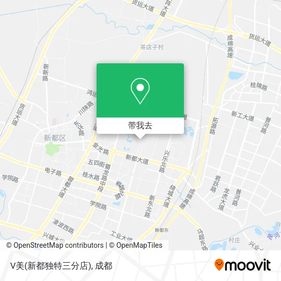 V美(新都独特三分店)地图
