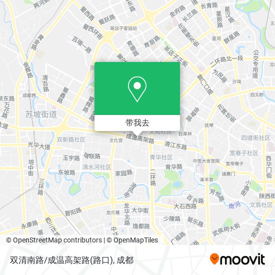 双清南路/成温高架路(路口)地图