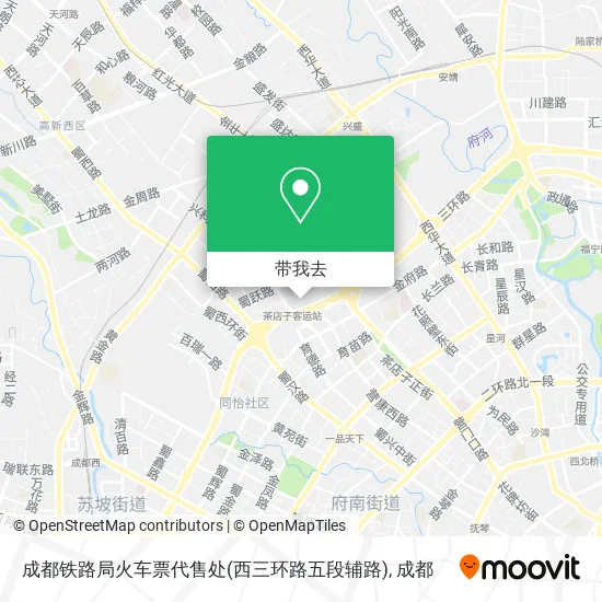 成都铁路局火车票代售处(西三环路五段辅路)地图