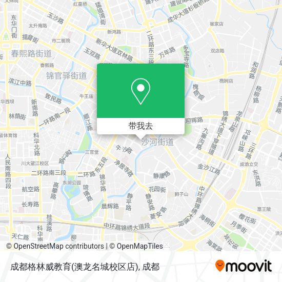 成都格林威教育(澳龙名城校区店)地图