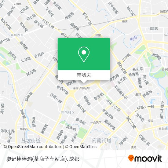 廖记棒棒鸡(茶店子车站店)地图