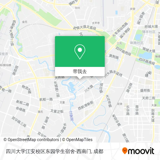 四川大学江安校区东园学生宿舍-西南门地图