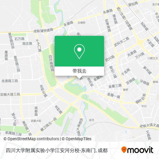 四川大学附属实验小学江安河分校-东南门地图