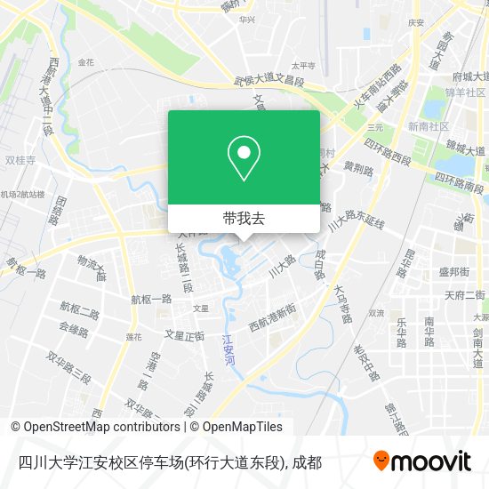 四川大学江安校区停车场(环行大道东段)地图