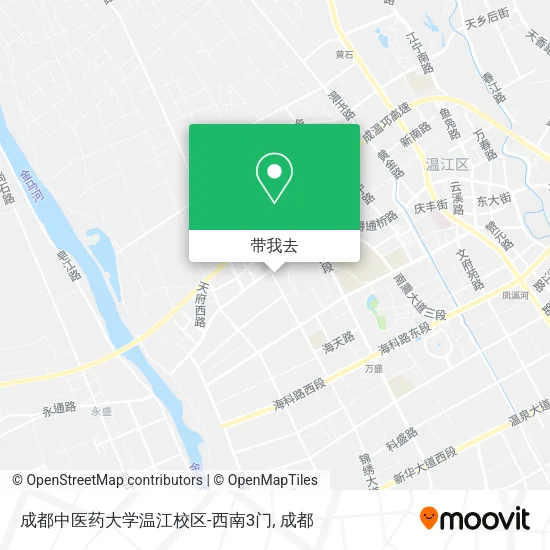 成都中医药大学温江校区-西南3门地图
