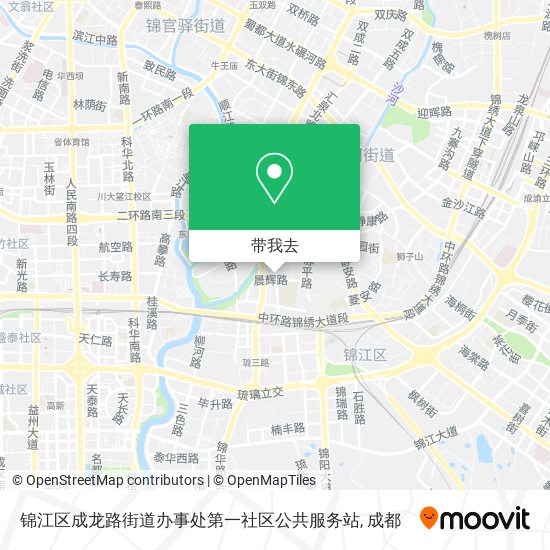 锦江区成龙路街道办事处第一社区公共服务站地图