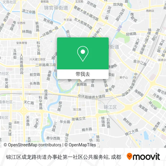 锦江区成龙路街道办事处第一社区公共服务站地图