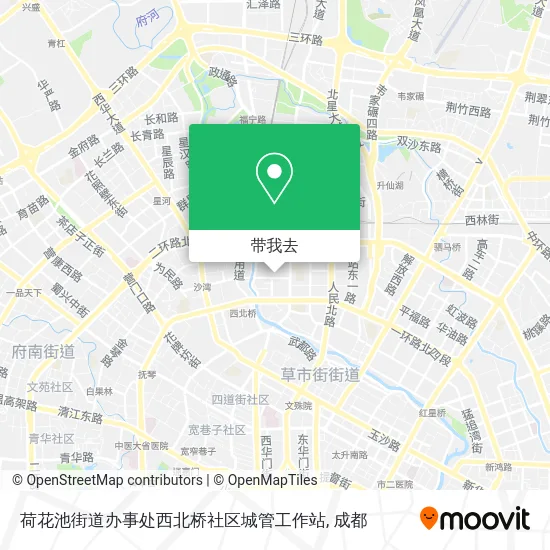 荷花池街道办事处西北桥社区城管工作站地图