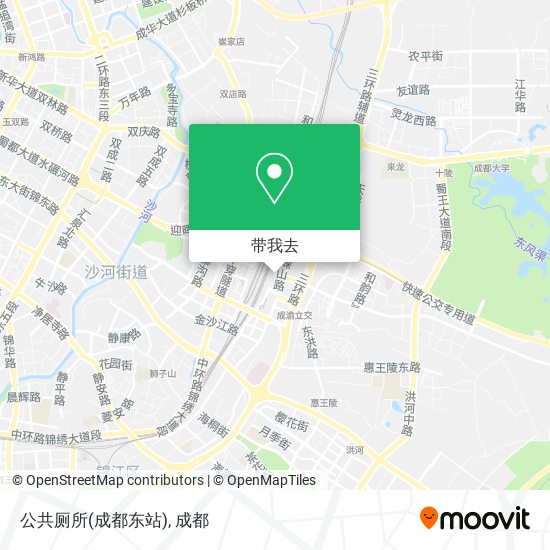 公共厕所(成都东站)地图