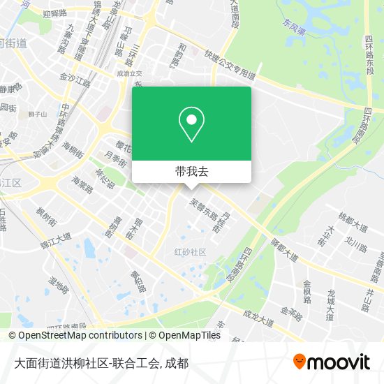 大面街道洪柳社区-联合工会地图