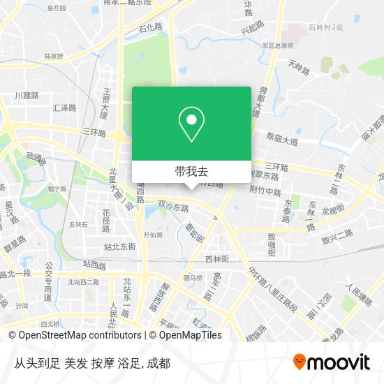 从头到足 美发 按摩 浴足地图