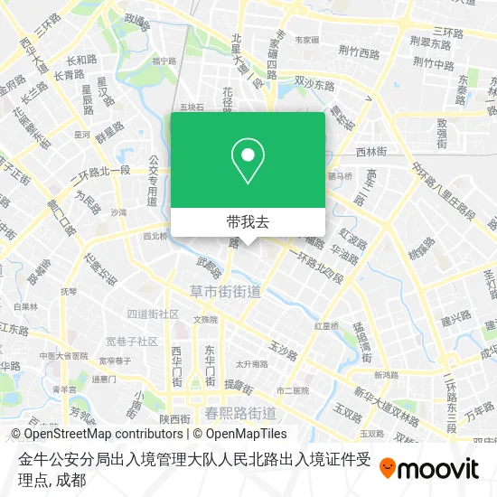 金牛公安分局出入境管理大队人民北路出入境证件受理点地图