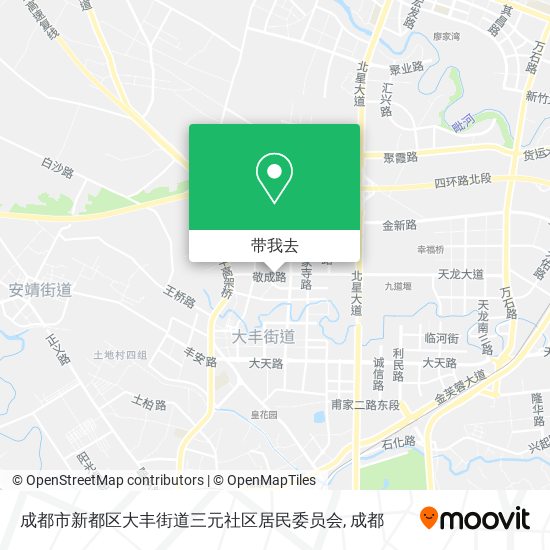 成都市新都区大丰街道三元社区居民委员会地图