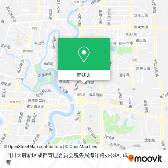 四川天府新区成都管理委员会税务局海洋路办公区地图