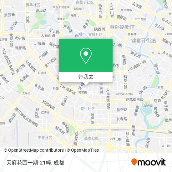 天府花园一期-21幢地图