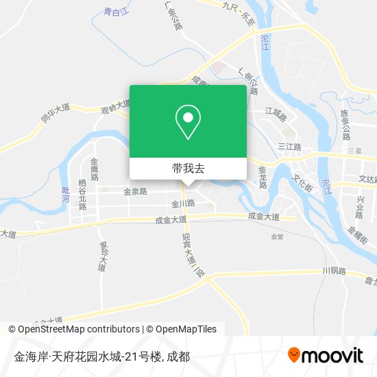 金海岸·天府花园水城-21号楼地图