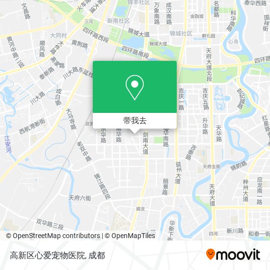 高新区心爱宠物医院地图