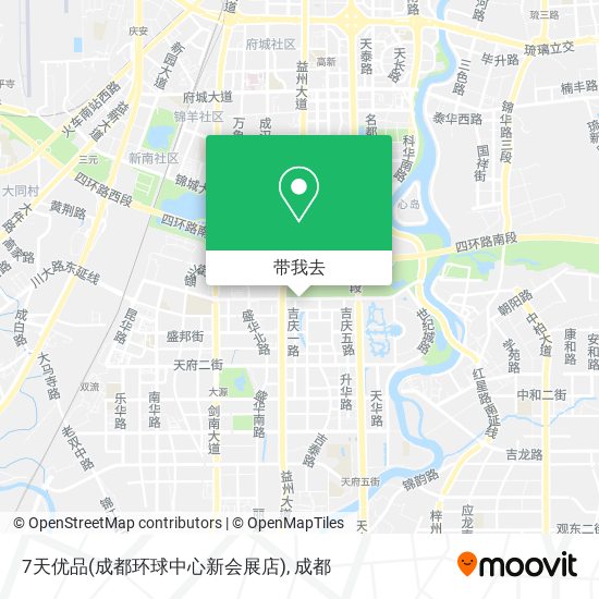 7天优品(成都环球中心新会展店)地图