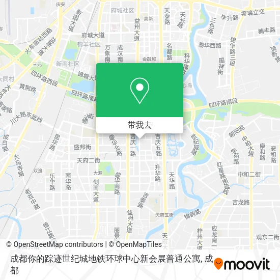 成都你的踪迹世纪城地铁环球中心新会展普通公寓地图