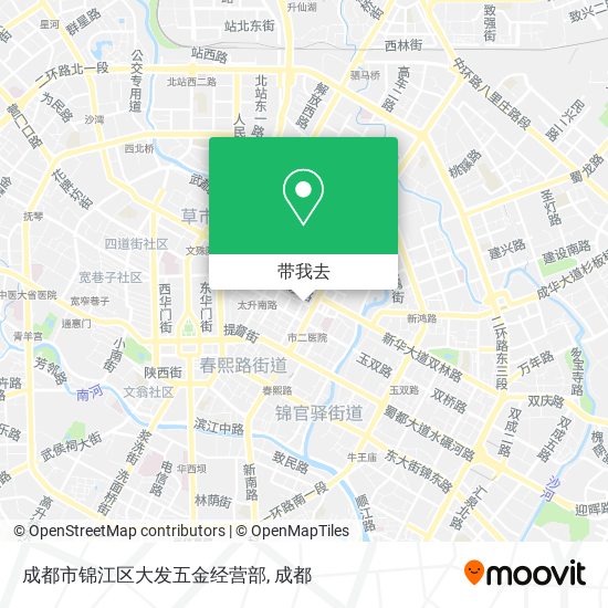 成都市锦江区大发五金经营部地图