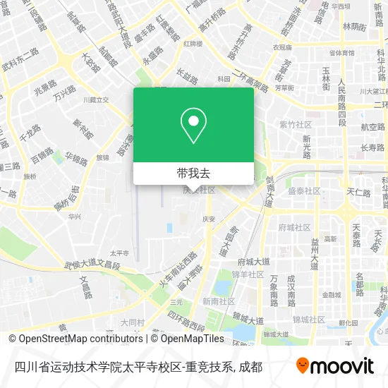 四川省运动技术学院太平寺校区-重竞技系地图