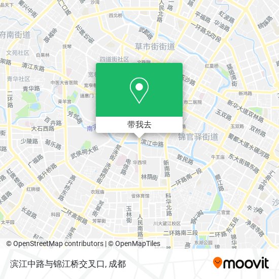 滨江中路与锦江桥交叉口地图