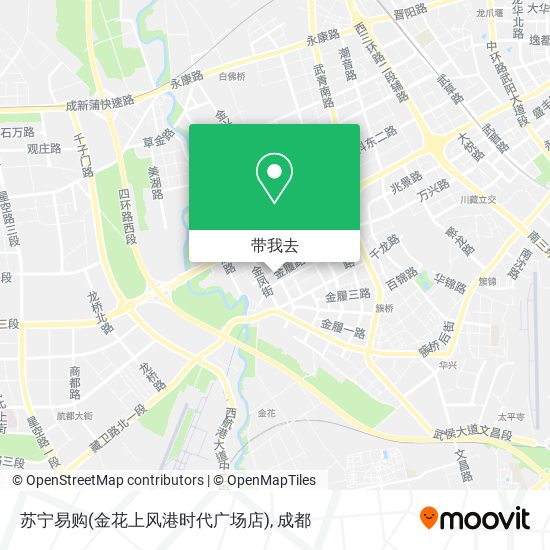 苏宁易购(金花上风港时代广场店)地图